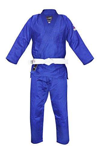 FUJI Single Weave Judo Uniform Judo Gi, Blue, 0