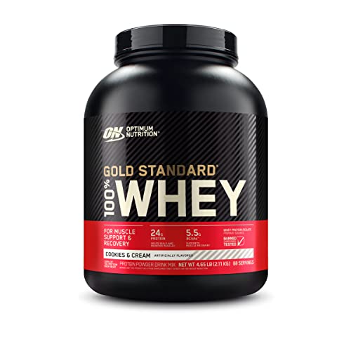 Optimum Nutrition Gold Standard 100% Whey Protein Powder, Cookies and Cream