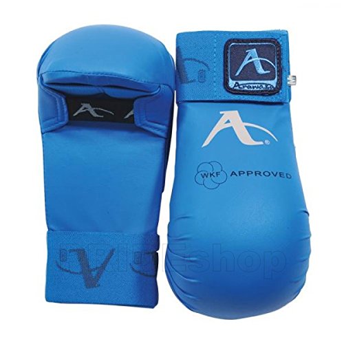 Arawaza WKF Approved Karate Mitts (Blue, Large)