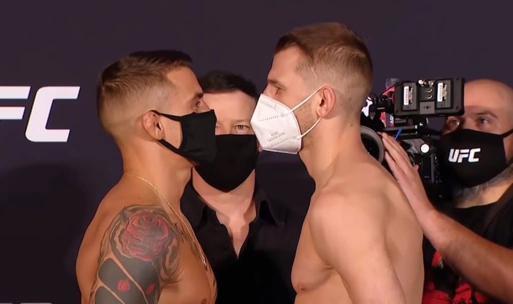 (VIDEO) Cold Glances of Poirier and Hooker, Gall Didn't Even Blink in Front of Excited Perry
