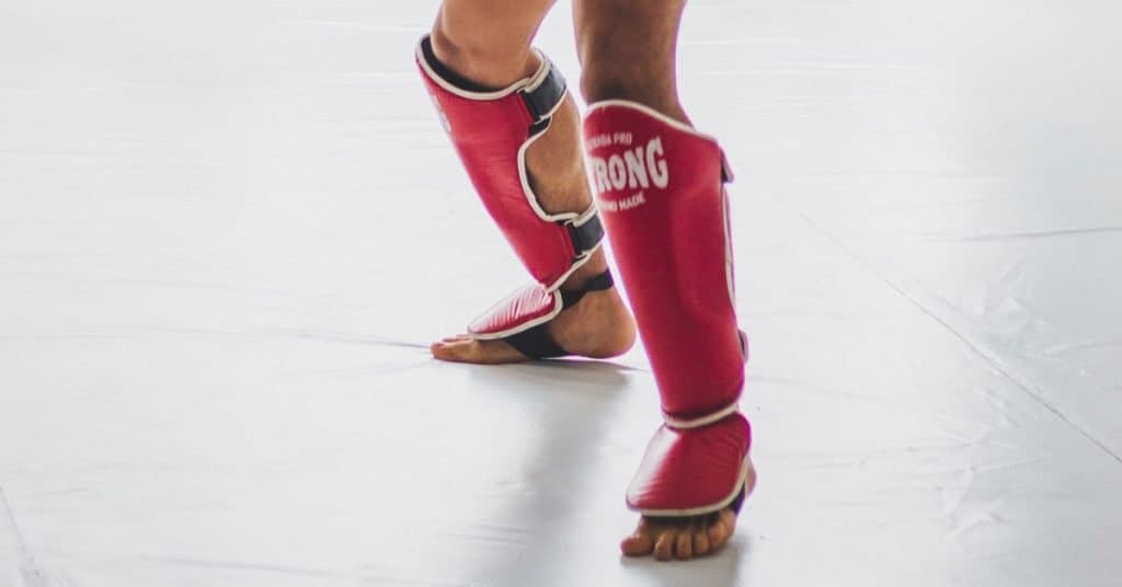GINGPAI WKF Approved Shin Guards Karate Shin Pads Legs Protection for Kids Men Women