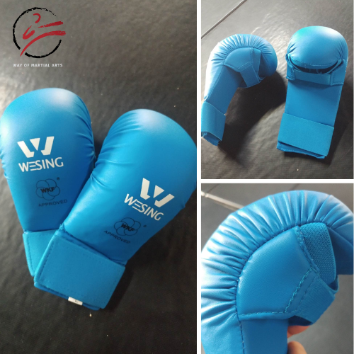 Dependable karate sparring gloves designed by Wesing for serious martial artists. These gloves offer comfort, durability, and flexibility during training and sparring sessions. Experience reliable hand protection and enhanced performance