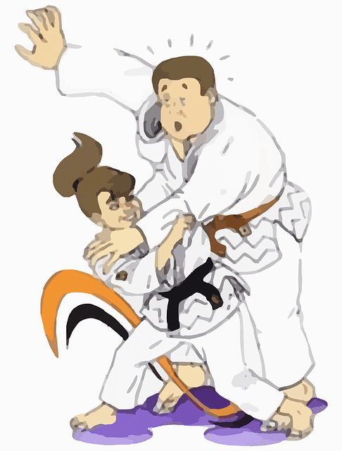 A Judo practice match illustration