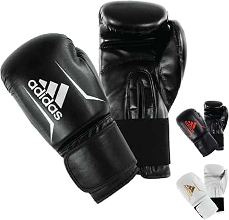 Top-notch boxing gloves by adidas for serious athletes. These glove offer a great fit and excellent protection. Crafted with high-quality materials, these are the best boxing gloves for boxing, sparring, and training. Trusted by enthusiasts for their weight and superior performance.