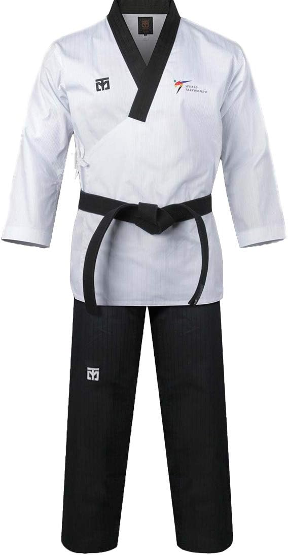 Best taekwondo uniforms, along with protective gear, and well-fitted pants for precision in taekwondo maneuvers.
