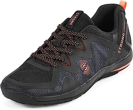 Best kickboxing shoes for women. Black and red kickboxing shoes, made with breathable material and non-slip sole. Perfect for intense workouts.
